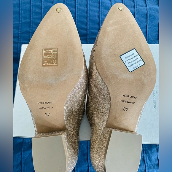Golden Goose *rare* gold glitter oxfords. BNWT - Picture 7 of 8